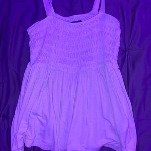 White babydoll peplum tank top